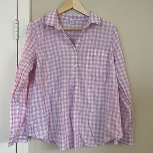Old Navy Maternity Lilac Gingham Popover